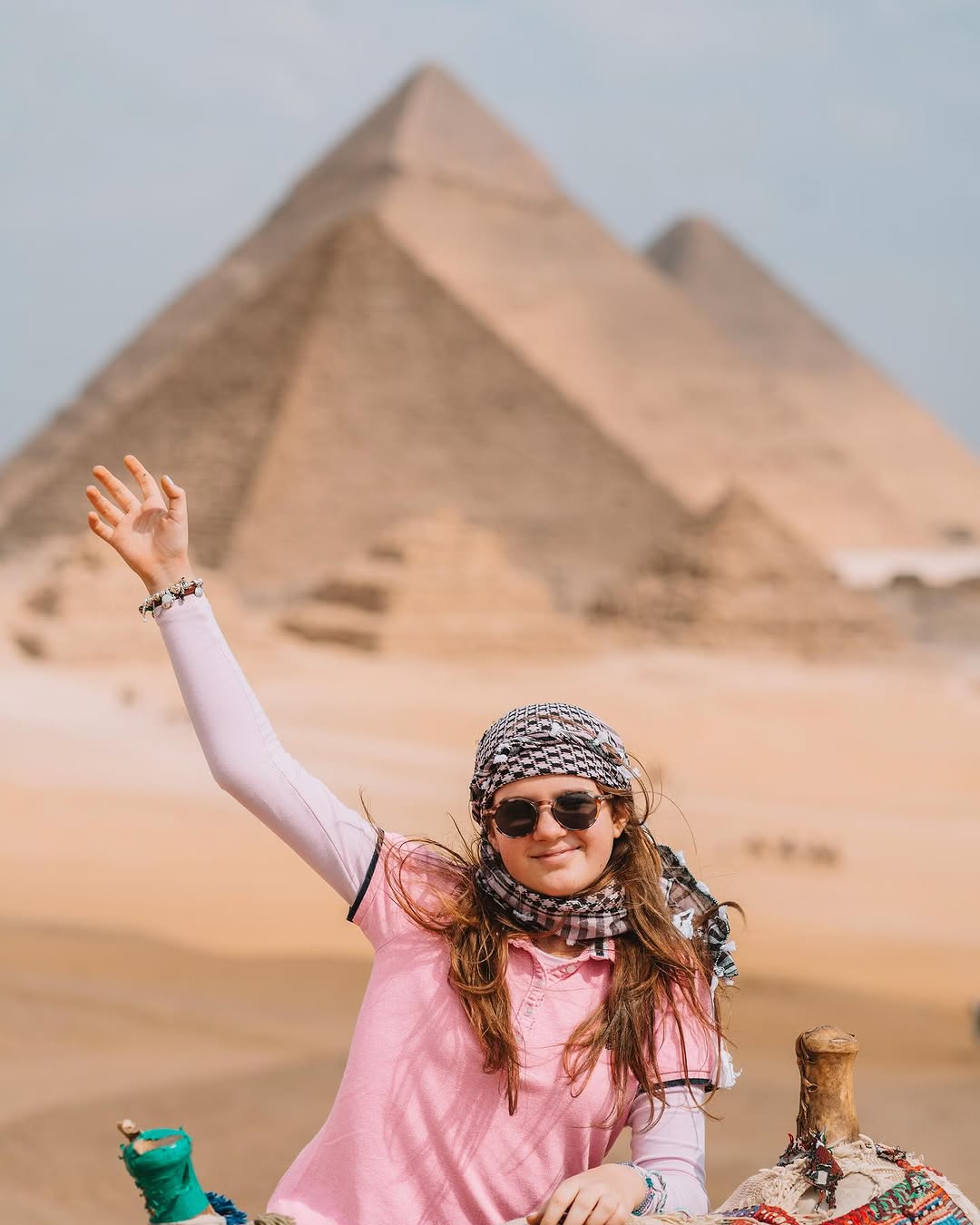 A magical horse or camel tour between the pyramids and the Sphinx