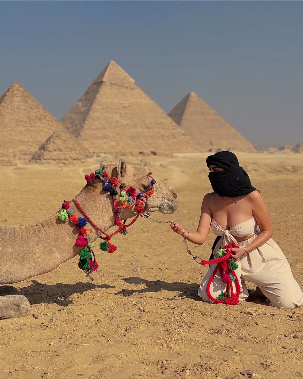 A magical horse or camel tour between the pyramids and the Sphinx