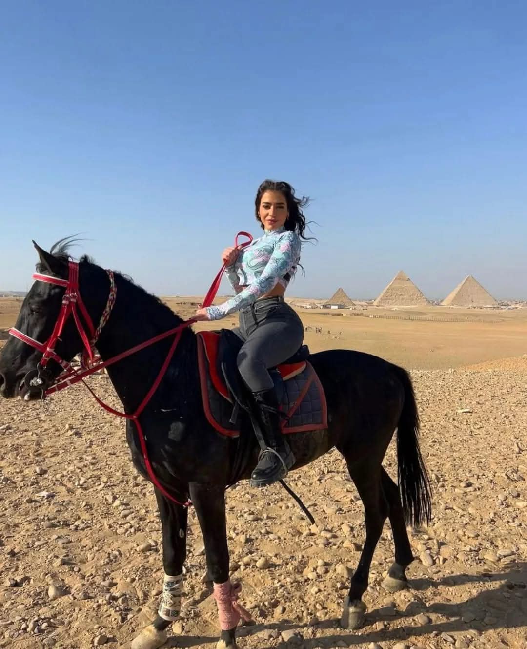 A magical horse or camel tour between the pyramids and the Sphinx